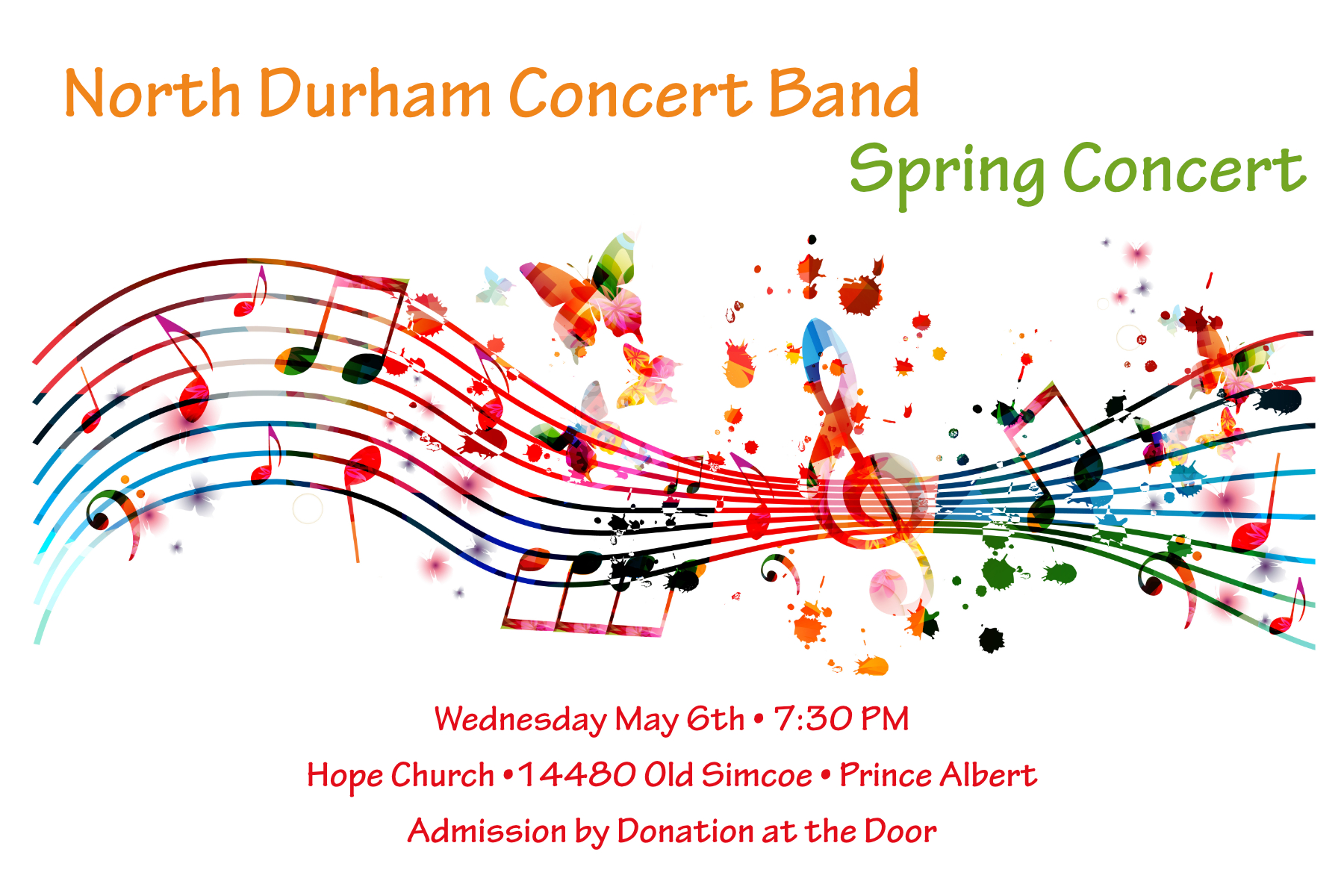 spring concert poster which links to performance info